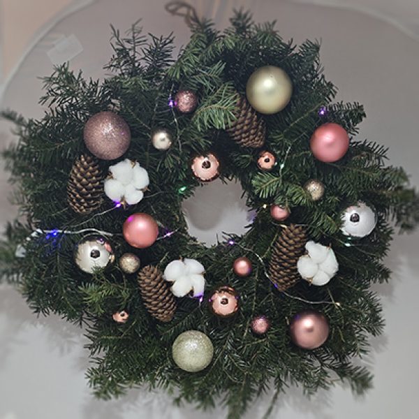 Coronita Deco Craciun Burgundy